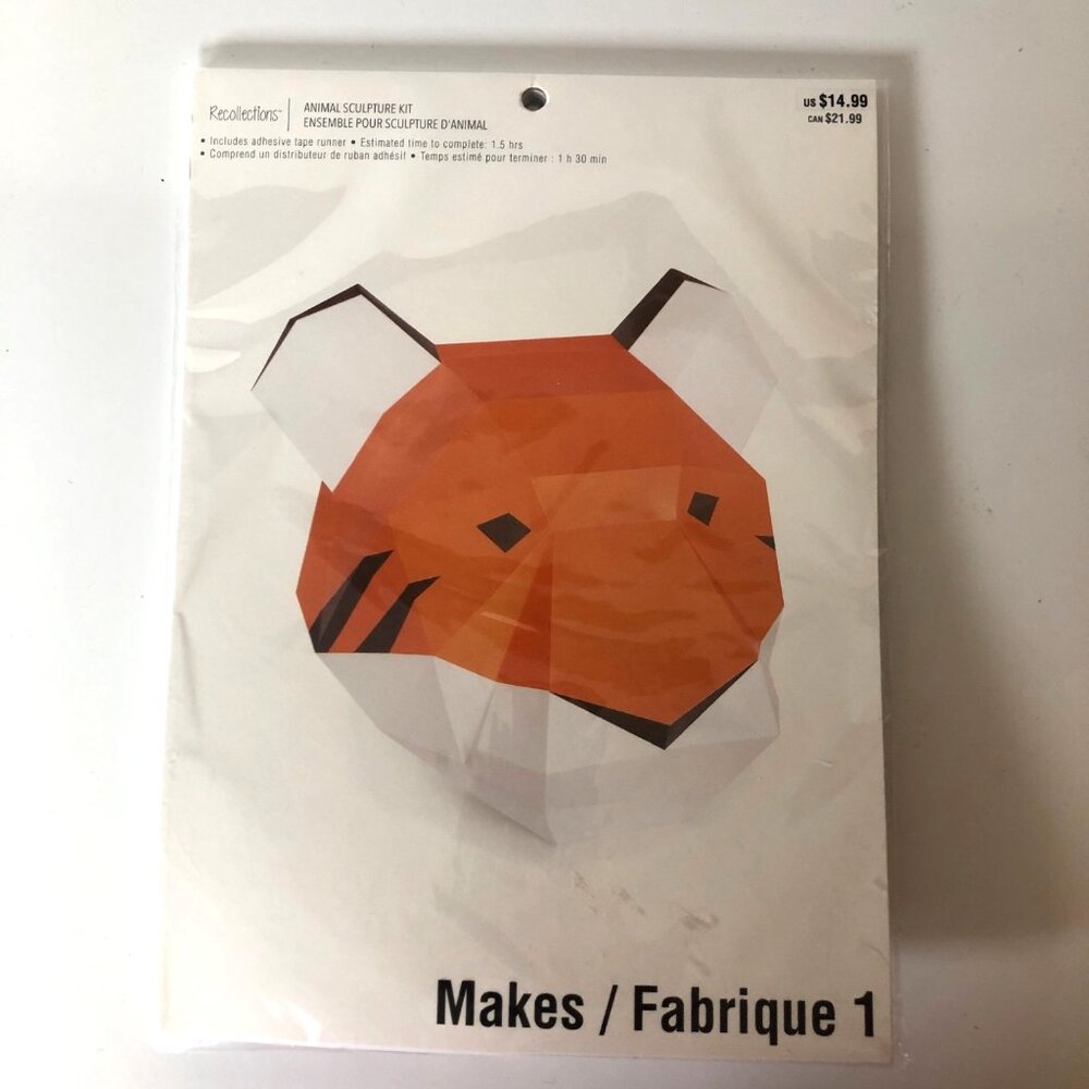 Recollections Animal Sculpture Kit - Tiger - Creative Crafting Great Gift NEW